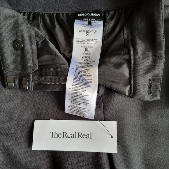 NWOT - Giorgio Armani 98% Virgin Wool Straight Leg Pants Size 0 - Picture 4 of 11